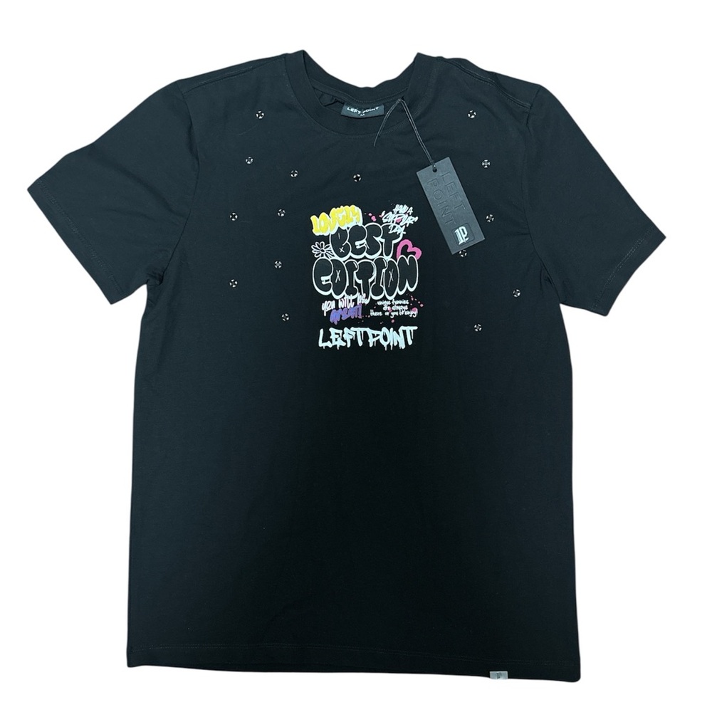 Left Point Italy Graphic Urban Streetwear Shirt Size: Medium